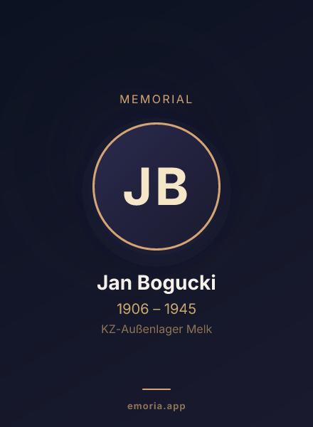 Memorial portrait of Jan Bogucki