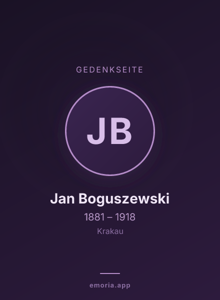 Gedenkportrait von Jan Boguszewski