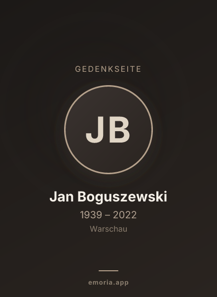 Gedenkportrait von Jan Boguszewski