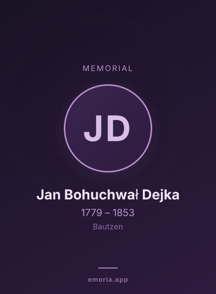Memorial portrait of Jan Bohuchwał Dejka