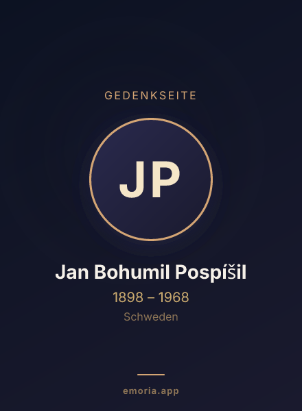 Gedenkportrait von Jan Bohumil Pospíšil