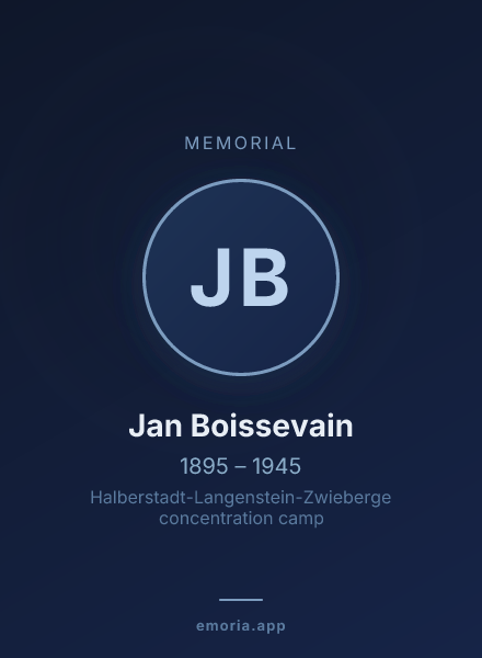 Memorial portrait of Jan Boissevain