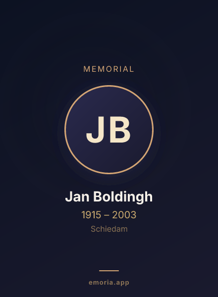 Memorial portrait of Jan Boldingh