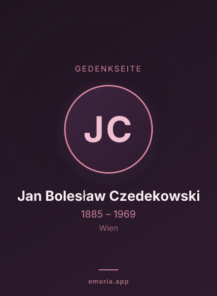 Gedenkportrait von Jan Bolesław Czedekowski