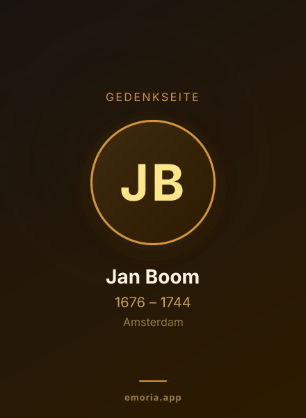 Gedenkportrait von Jan Boom