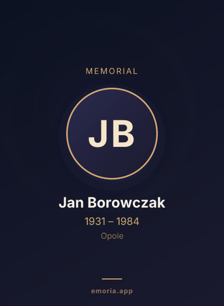 Memorial portrait of Jan Borowczak