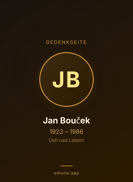 Gedenkportrait von Jan Bouček