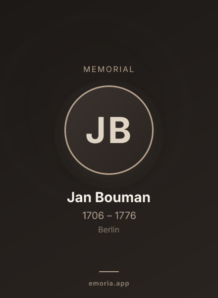 Memorial portrait of Jan Bouman
