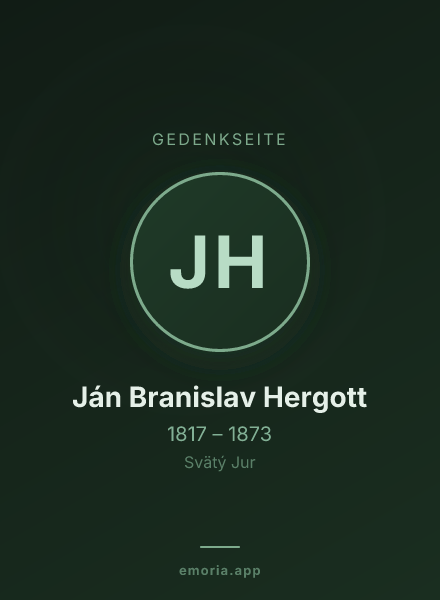 Gedenkportrait von Ján Branislav Hergott