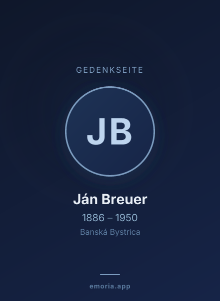 Gedenkportrait von Ján Breuer