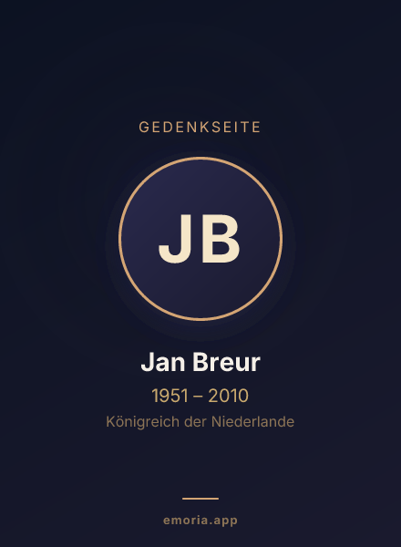 Gedenkportrait von Jan Breur
