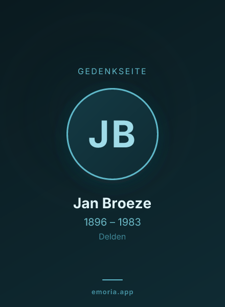 Gedenkportrait von Jan Broeze
