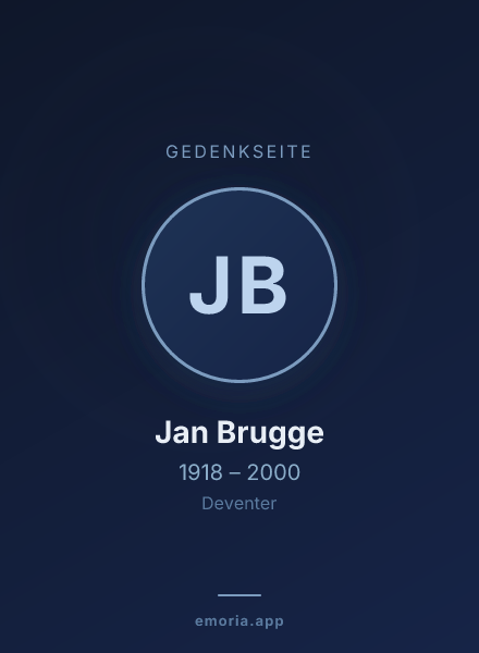 Gedenkportrait von Jan Brugge