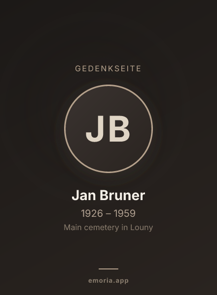 Gedenkportrait von Jan Bruner