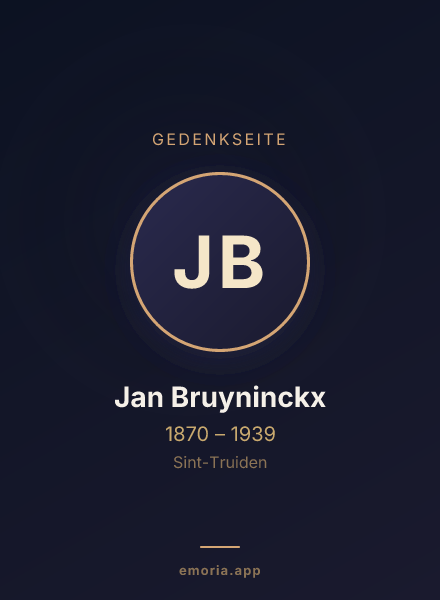 Gedenkportrait von Jan Bruyninckx