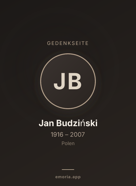 Gedenkportrait von Jan Budziński
