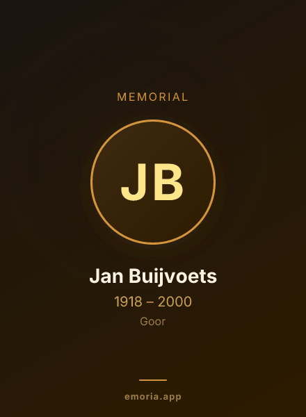 Memorial portrait of Jan Buijvoets