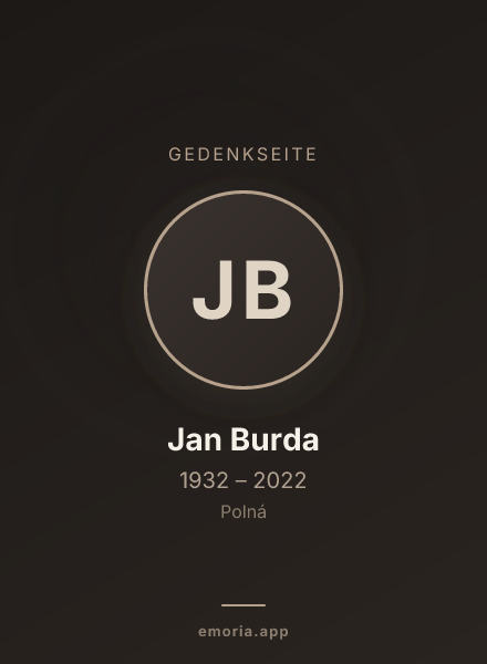Gedenkportrait von Jan Burda
