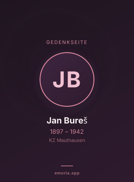 Gedenkportrait von Jan Bureš