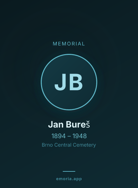 Memorial portrait of Jan Bureš