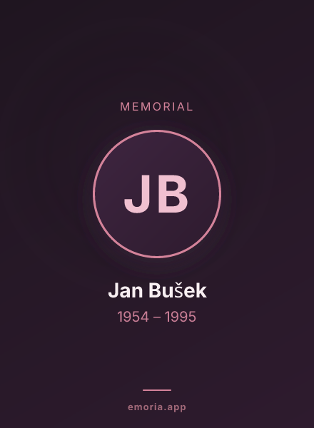 Memorial portrait of Jan Bušek