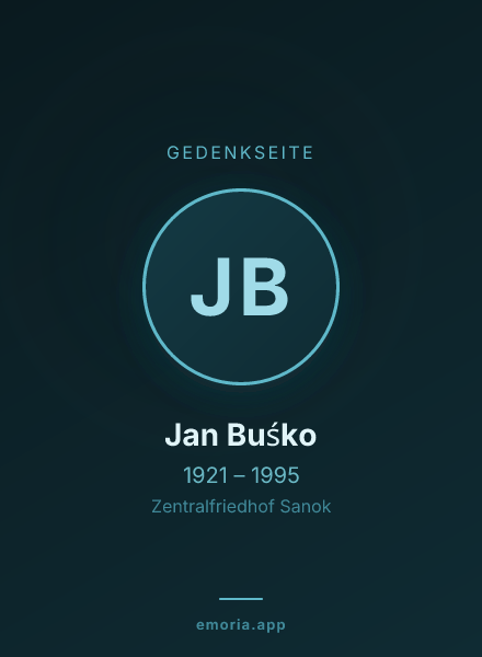 Gedenkportrait von Jan Buśko