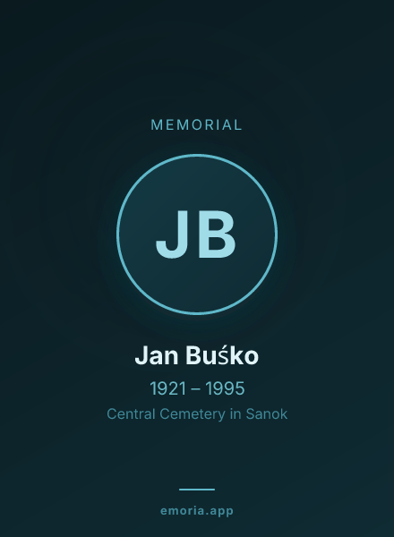 Memorial portrait of Jan Buśko
