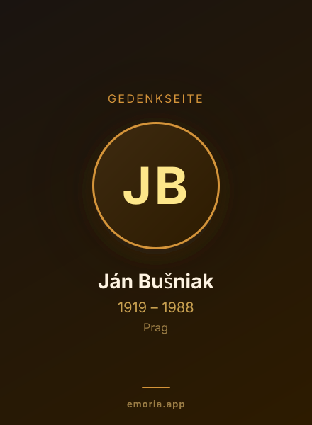 Gedenkportrait von Ján Bušniak