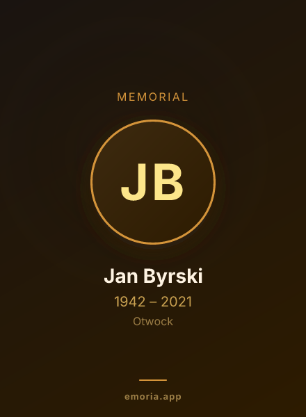 Memorial portrait of Jan Byrski