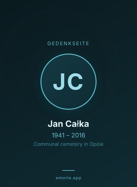 Gedenkportrait von Jan Całka