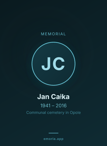Memorial portrait of Jan Całka