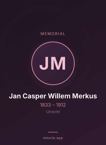 Memorial portrait of Jan Casper Willem Merkus