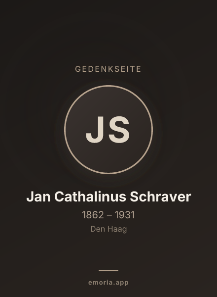 Gedenkportrait von Jan Cathalinus Schraver