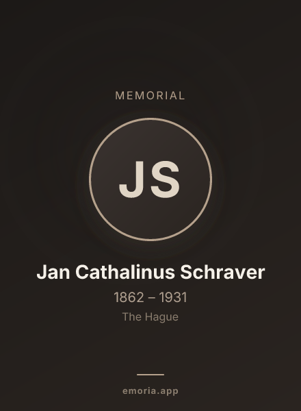 Memorial portrait of Jan Cathalinus Schraver