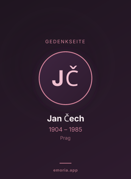 Gedenkportrait von Jan Čech