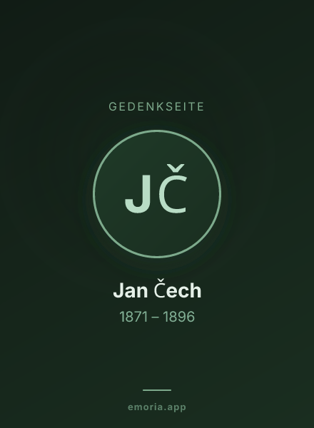 Gedenkportrait von Jan Čech