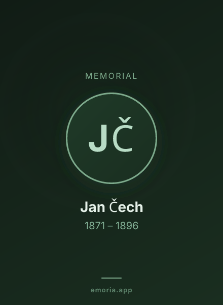 Memorial portrait of Jan Čech