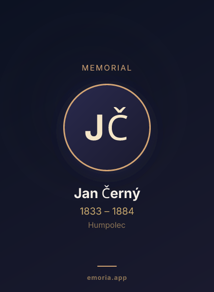 Memorial portrait of Jan Černý