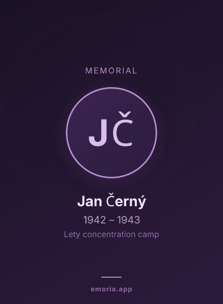 Memorial portrait of Jan Černý
