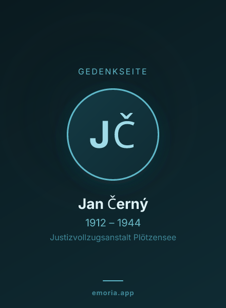 Gedenkportrait von Jan Černý