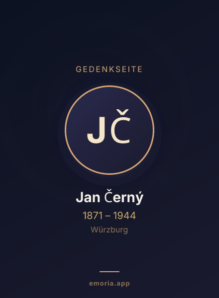 Gedenkportrait von Jan Černý