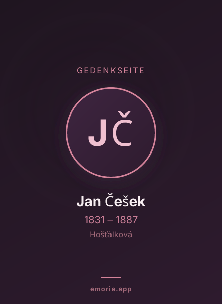 Gedenkportrait von Jan Češek