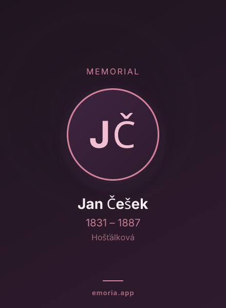 Memorial portrait of Jan Češek