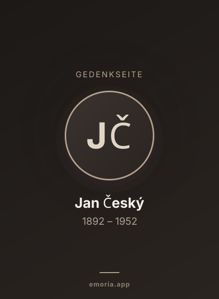 Gedenkportrait von Jan Český