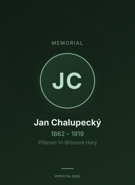 Memorial portrait of Jan Chalupecký