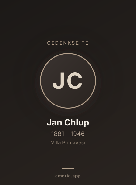 Gedenkportrait von Jan Chlup