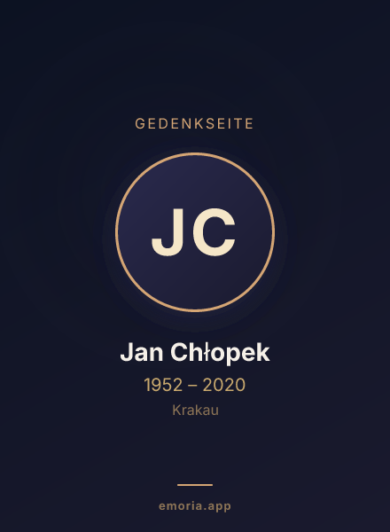 Gedenkportrait von Jan Chłopek