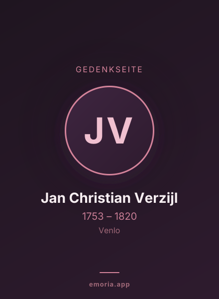 Gedenkportrait von Jan Christian Verzijl