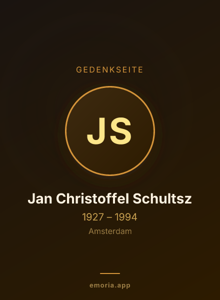 Gedenkportrait von Jan Christoffel Schultsz