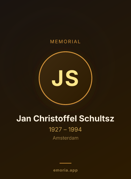 Memorial portrait of Jan Christoffel Schultsz